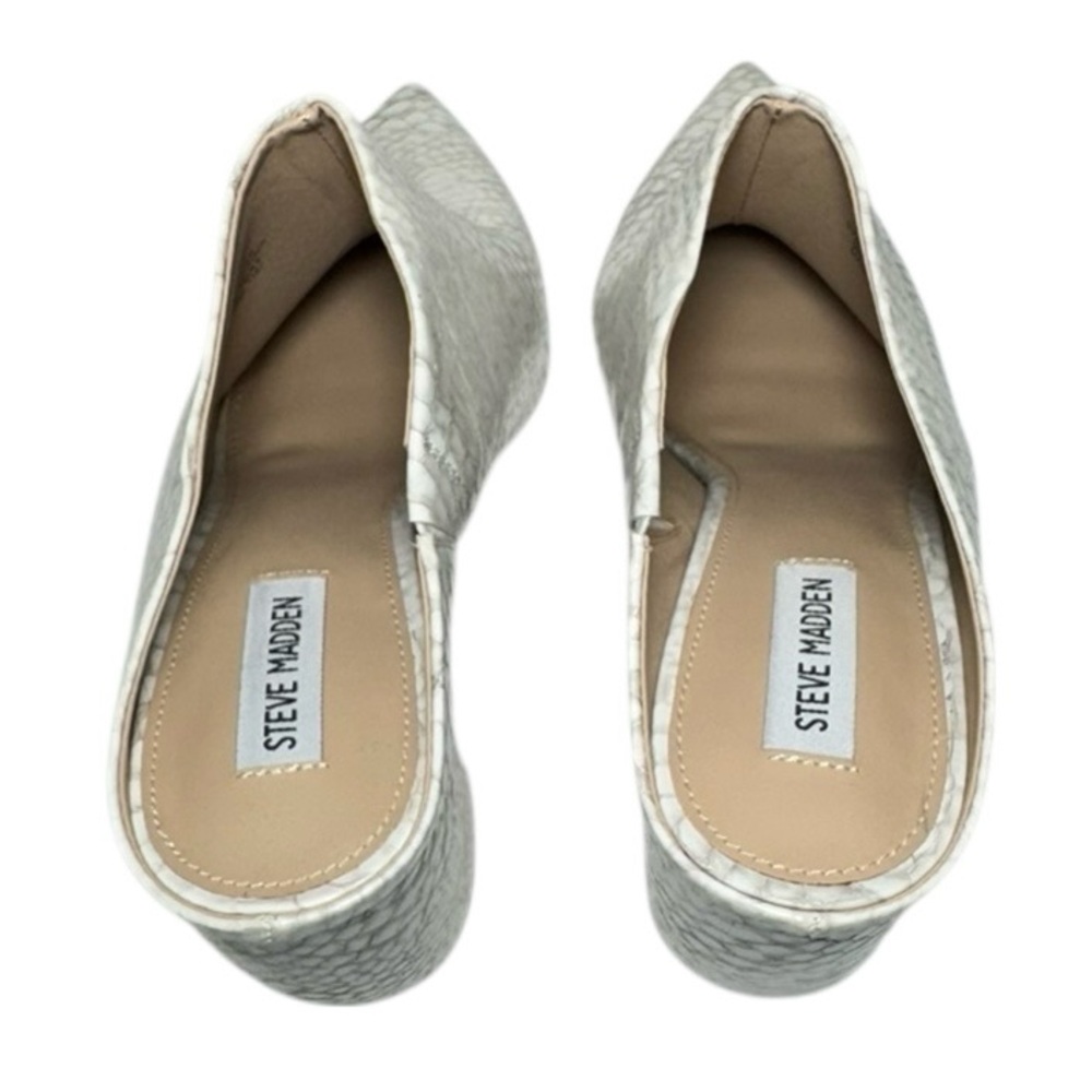 Steve Madden Women’s Barrie Gray and White Faux Snakeskin Block Heel Size 11 NWT - Picture 5 of 10